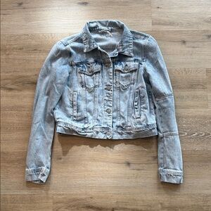 Free People Washed Blue Jean Jacket